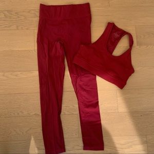 All Access Dark Red Set - Small Legging, Med Bra